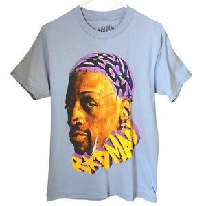 Rodman Apparel Dennis Rodman Portrait T-Shirt Adult Size Small Blue Retro Rare
